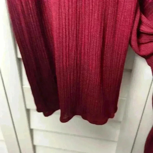 ILLA ILLA Crochet Jumpsuit Size Small Burgundy - Picture 5 of 7